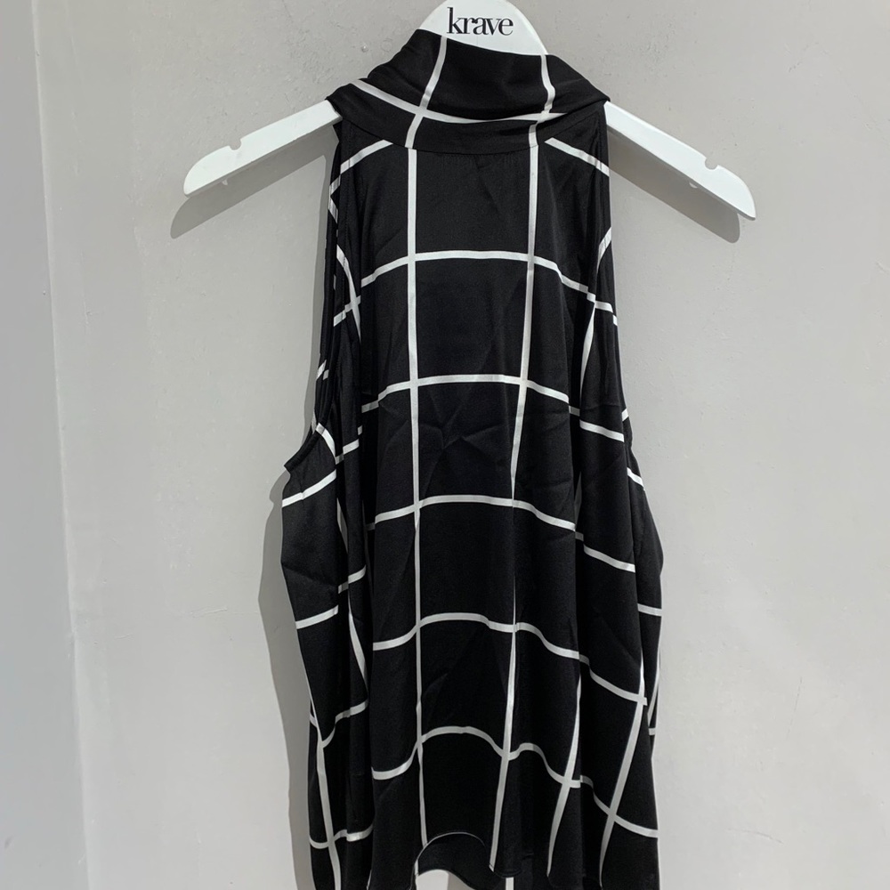 Generation Love windowpane silk top